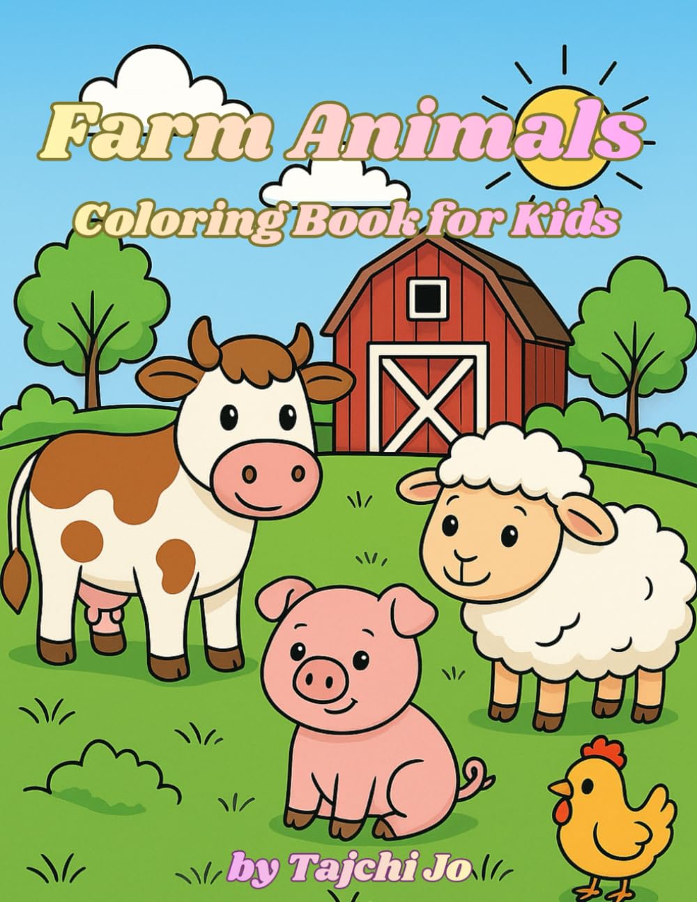Farm Animals: Coloring Book for Kids
