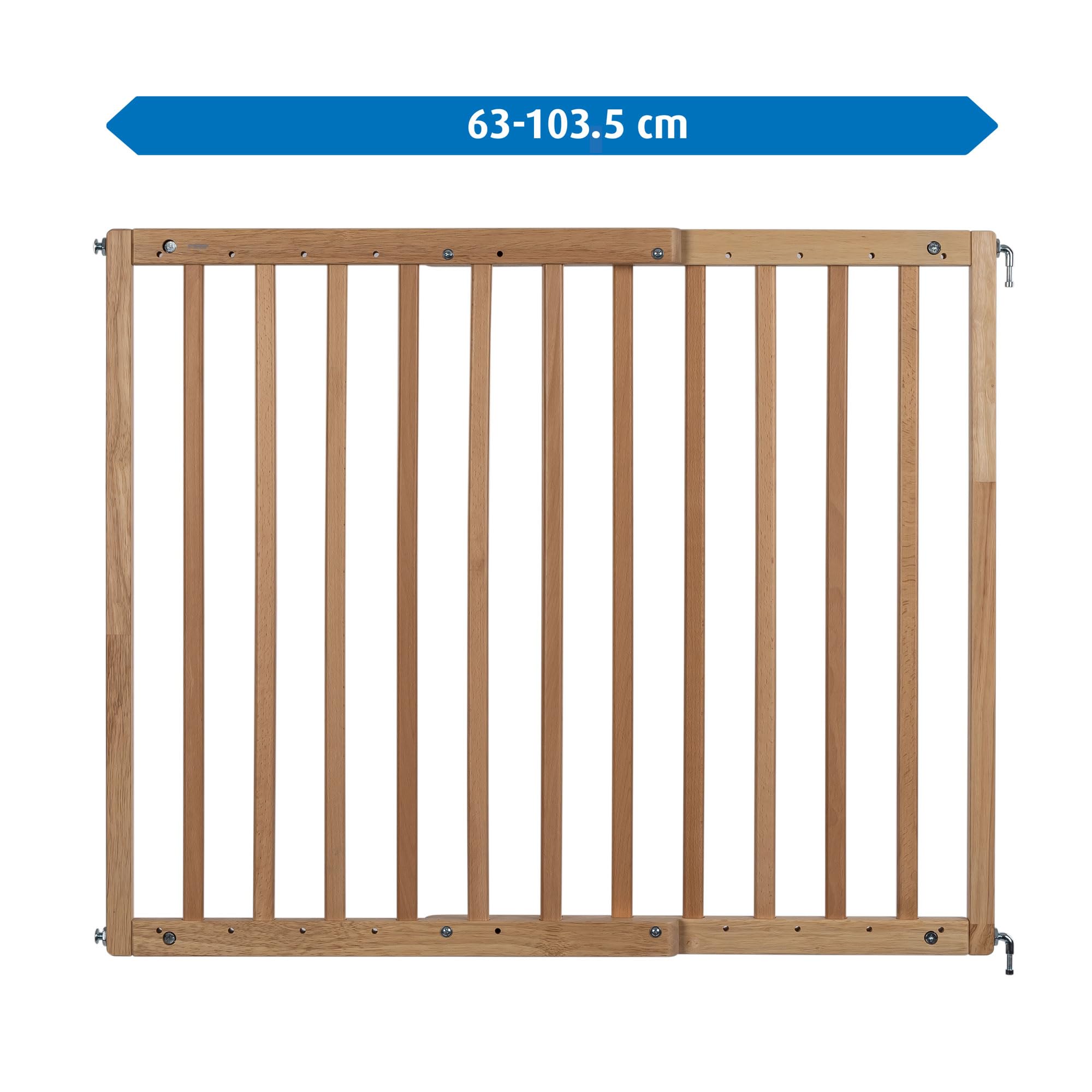 reer Türgitter und Treppenschutzgitter, Baukasten zum Zusammenbauen, zum Schrauben, ausziehbar 63-103,5 cm, Natur