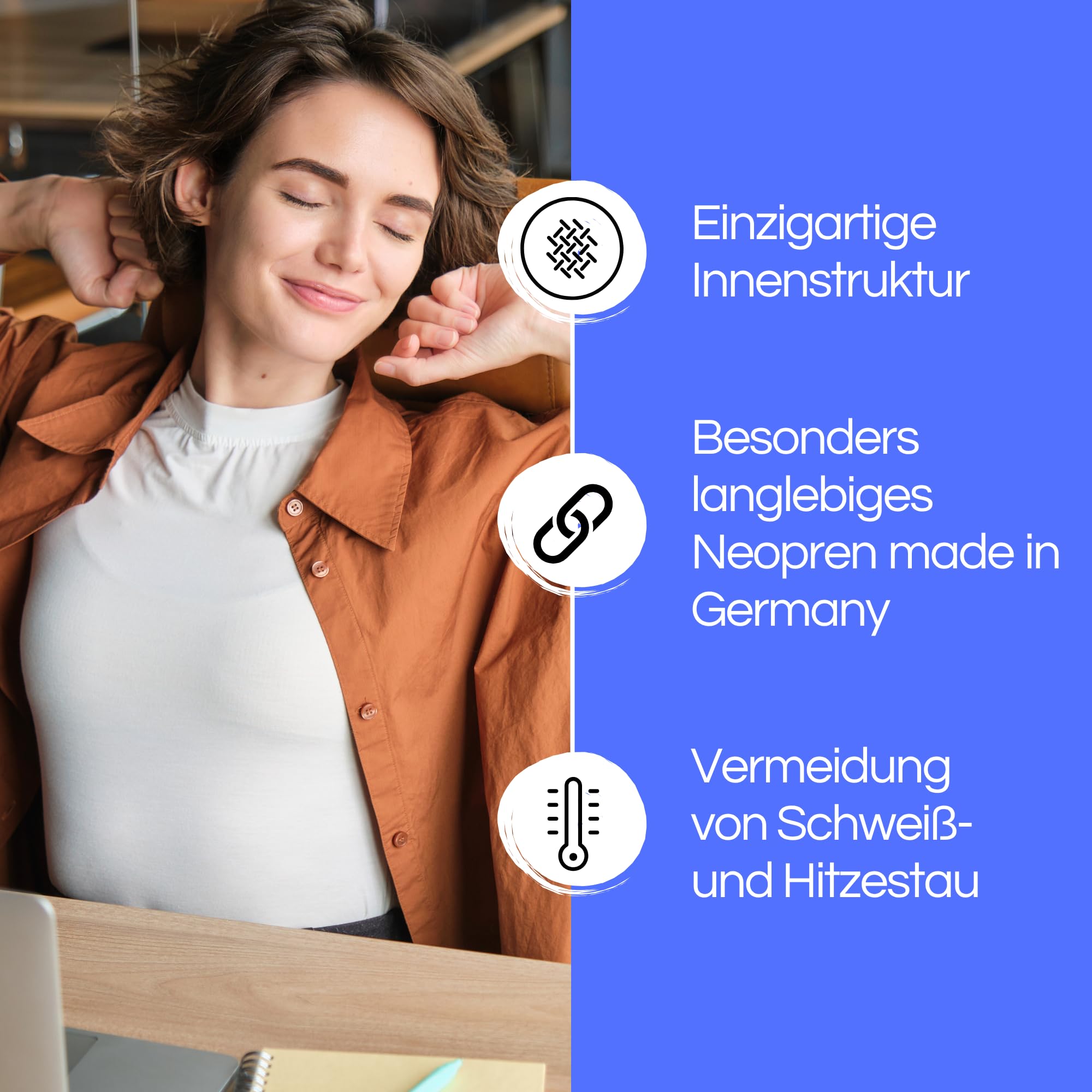TSM Nacken-Bandage aktiv | Neoprenbandage zur Durchwärmung & Entlastung | Linderung bei Verspannungen & Schmerzen | Sport, Freizeit & Arbeit | Artikelnr 2120 | Made in Germany | 1 Stück, Größe M