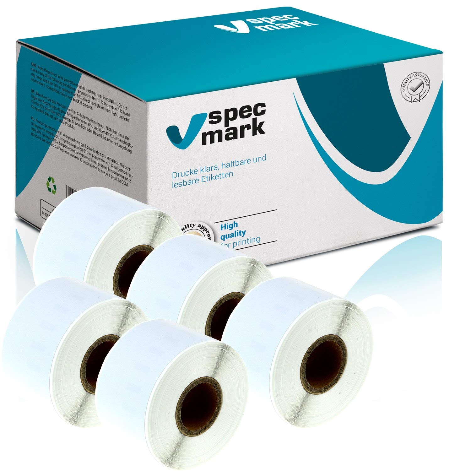 specmark Etiketten kompatibel mit DYMO 99018 38mm x 190mm S0722470 110 Stück - Bild 36 von 40