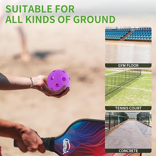 Miniatura 6 de Paquete de 4 bolas de pickleball Iutdoor de 26 agujeros