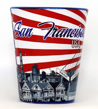 San Francisco California USA Flag Shot Glass