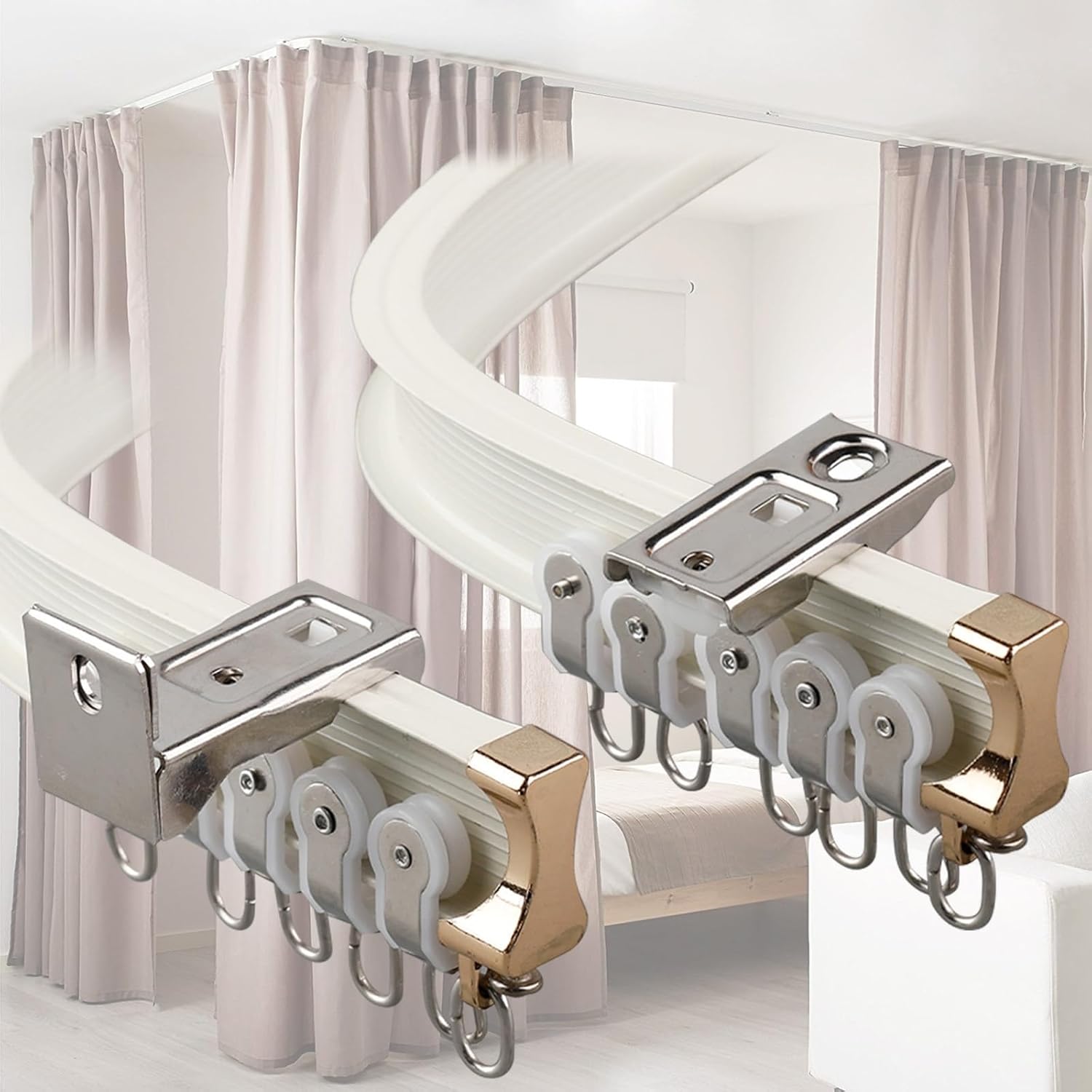 Amazon de V3VOGUE Gardinenschiene U Typ L Typ Aluminium Vorhangschiene amazon-de-v3vogue-gardinenschiene-u-typ-l-typ-aluminium-vorhangschiene