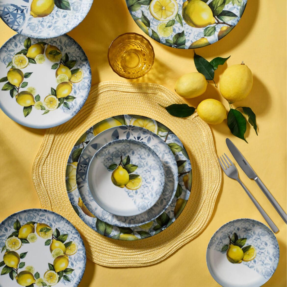 Elegancki 24-częściowy serwis obiadowy, 100% porcelana, łącznie z talerzami do serwowania, miskami i talerzami deserowymi, nadaje się do mycia w zmywarce i używania w kuchence mikrofalowej