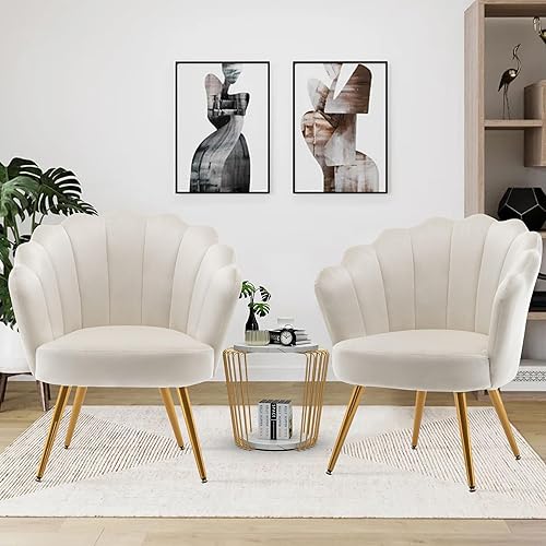 Miniatura 10 de Alunaune Silla decorativa de terciopelo de mediados de siglo, silla de tocador tapizada para sala de maquillaje, moderna silla con brazo de barril