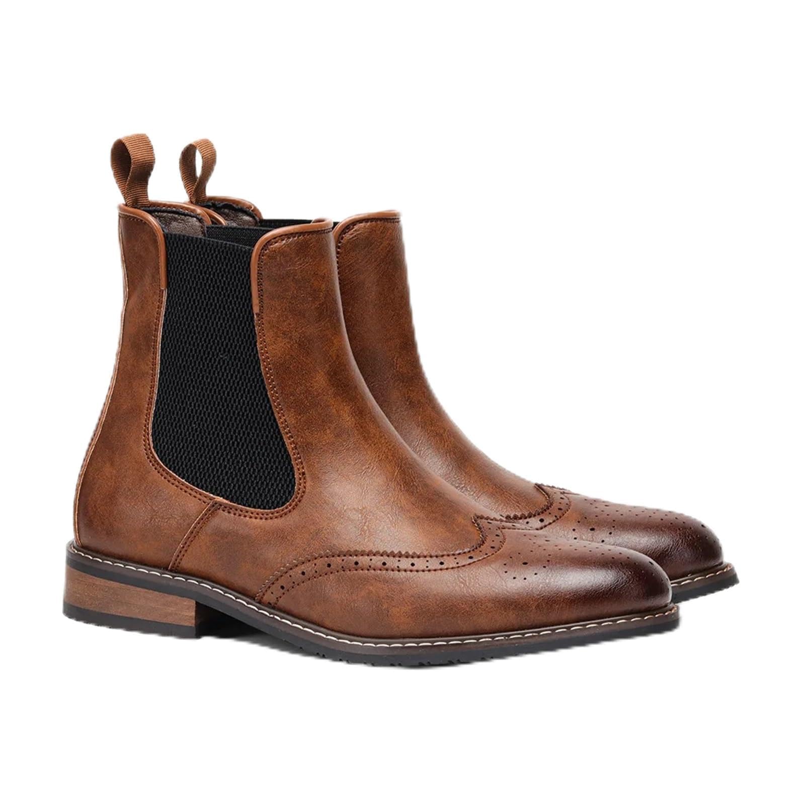 Stivali da uomo di marca di lusso Stivali in pelle Chelsea alla caviglia Classics Business Casual Stivali formali Botas Masculinas