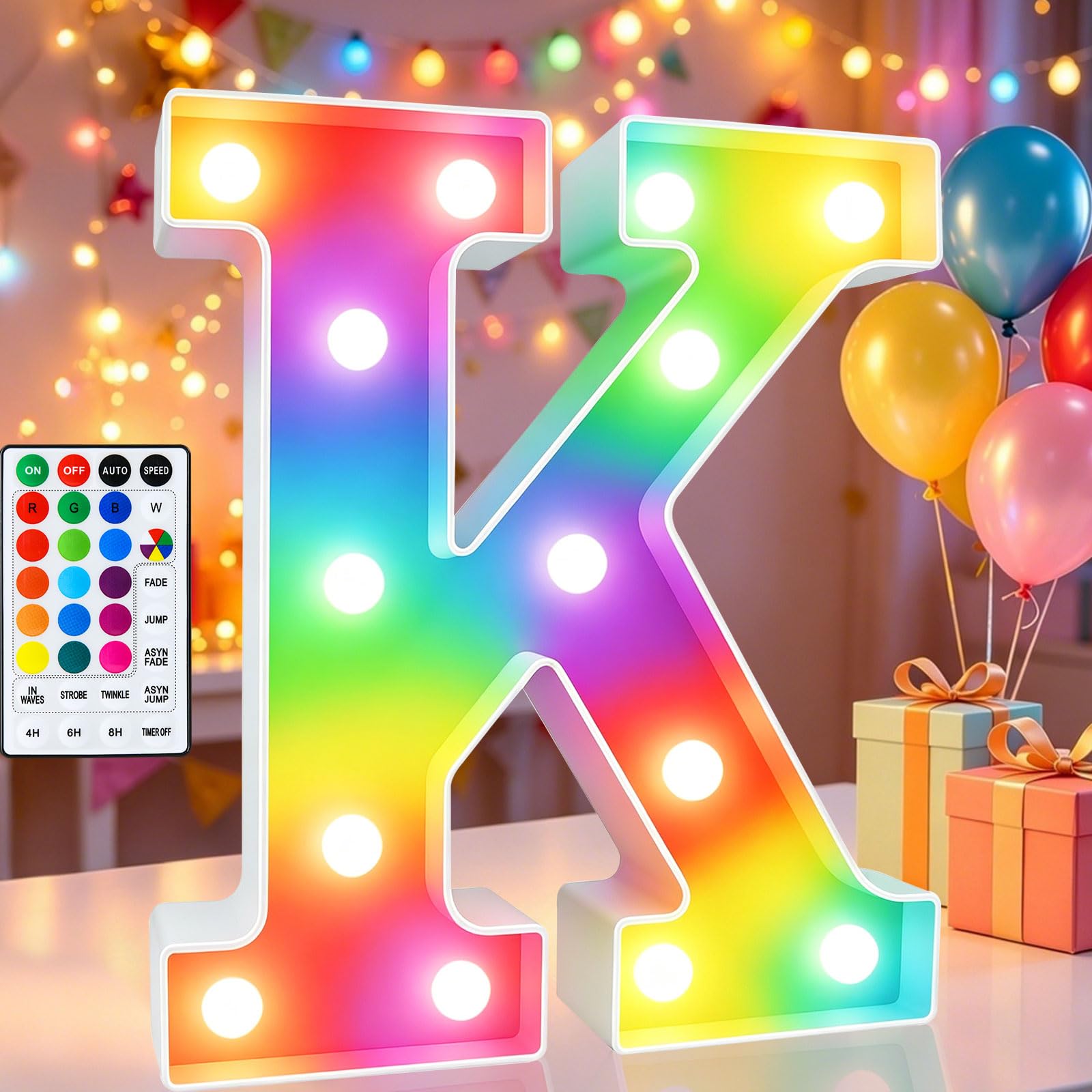 Photo 1 of OYCBUZO LED Marquee Letter Lights - RGB Alphabet Sign