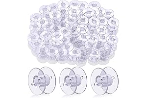Eoehro 50Pcs Bobbins for Sewing Machines, Plastic Bobbins, Sewing Accessories, 15j Bobbins, Bobbins Class 15