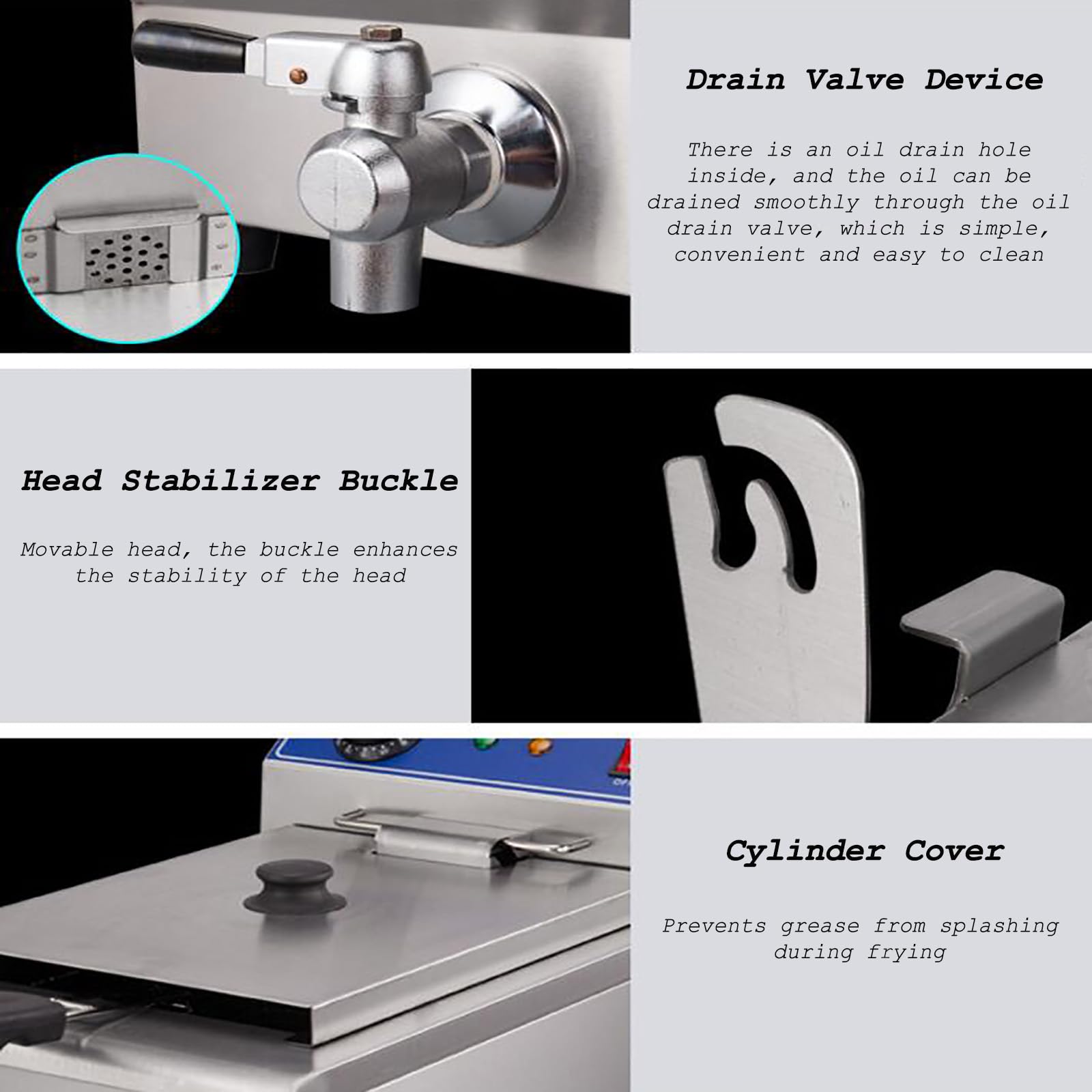 Amazon.co.jp: RUYICZB 電気ディープフライヤー 10L /10.5QT