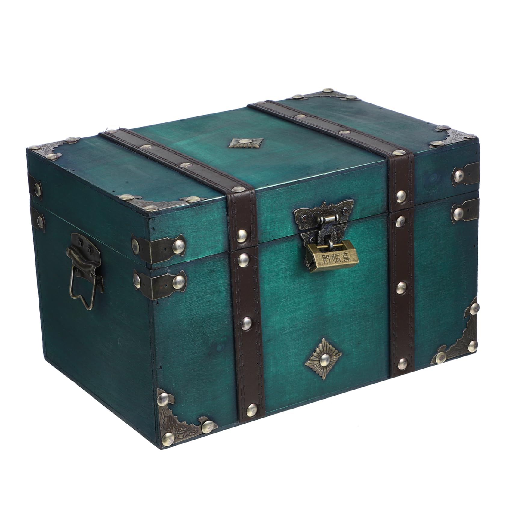 TOPBATHY Joyero de Madera Verde Estilo Vintage Cerradura