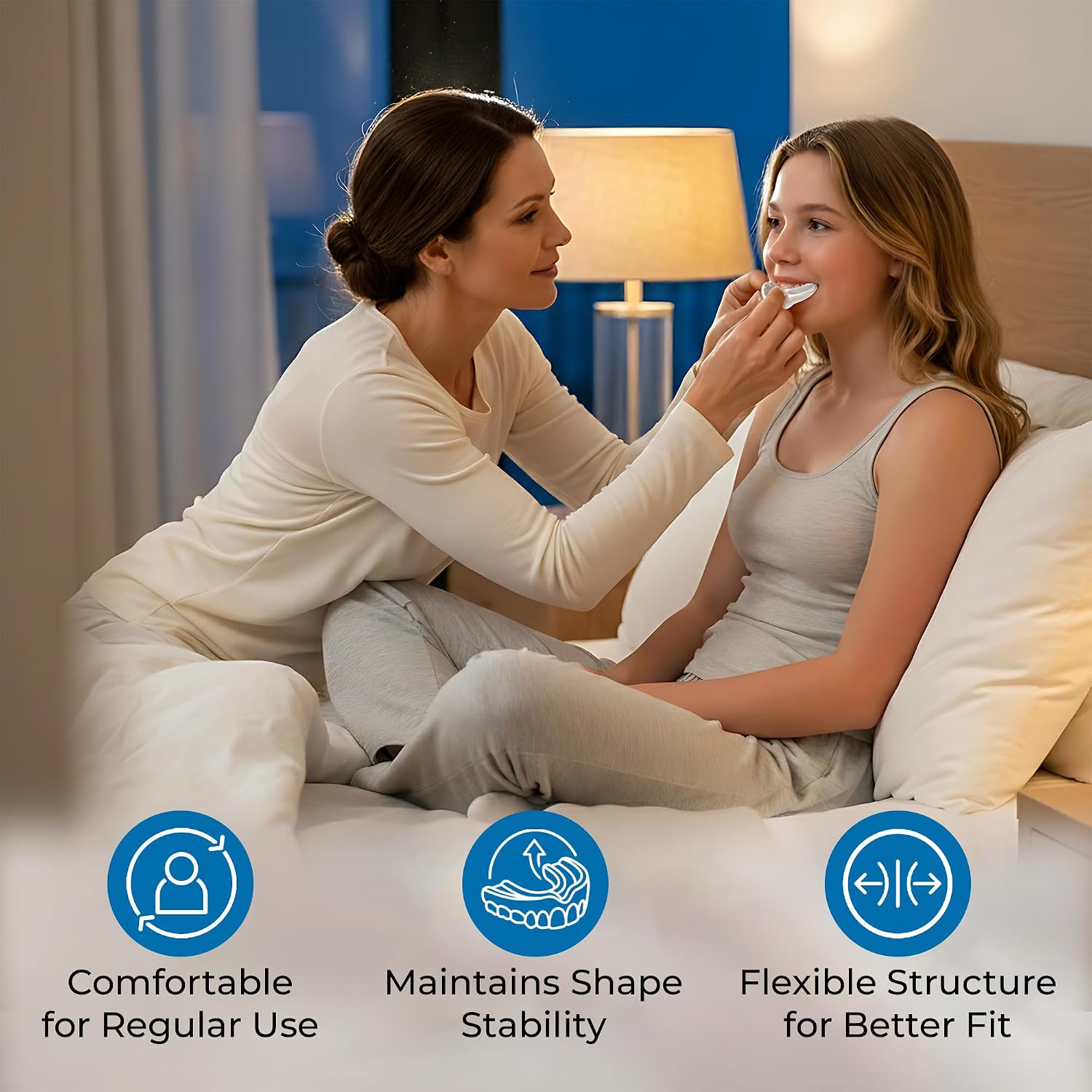 Reviv R2 Pre-Formed Dental Protector and Mouthpiece | 100% Food Grade Soft Silicone, Ready-to-Wear Comfort | BPA-Free, Reusable, Slim Profile Adult Bite Guard - Large (Clear)