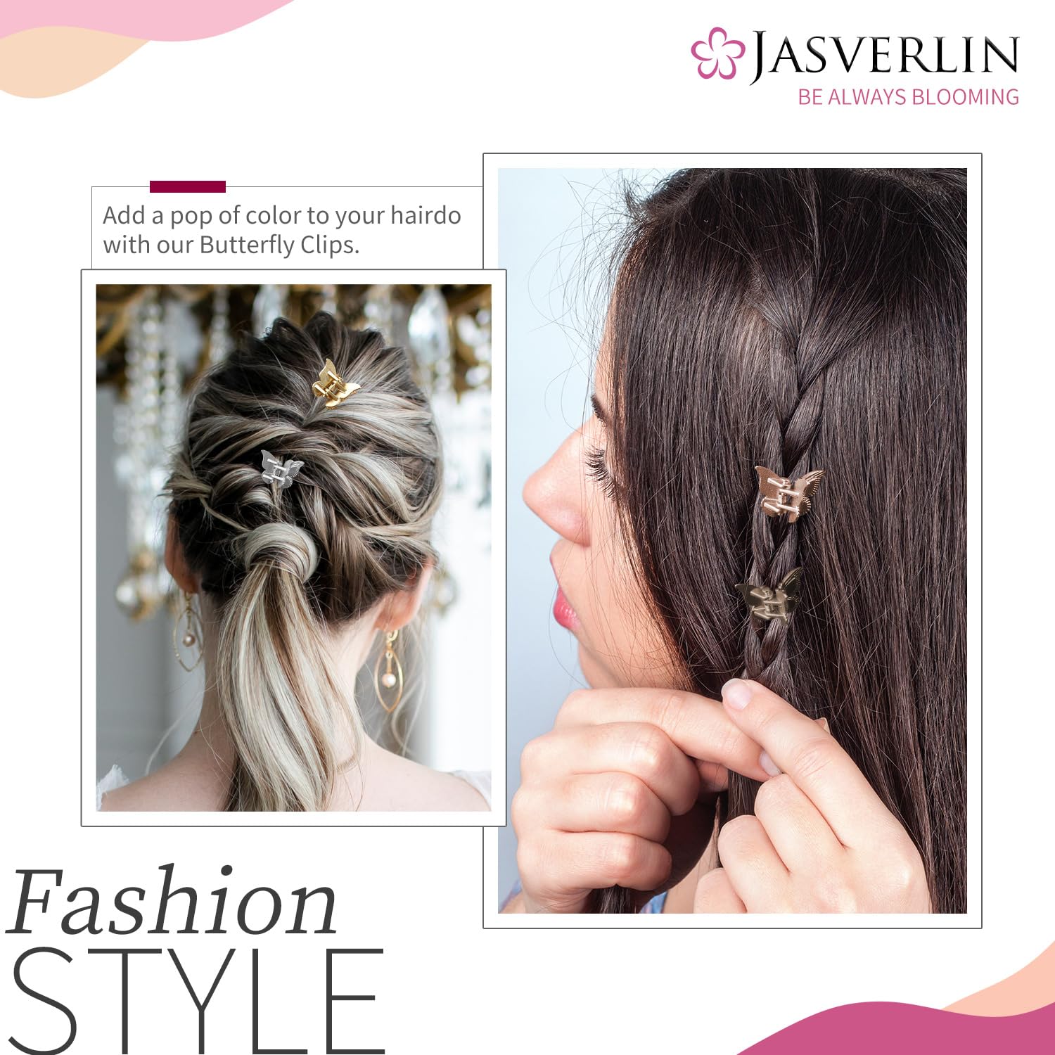 Lot De 50 Pinces À Cheveux En Forme De Papillon, Petites Pinces À Lot De 50 Pinces À Cheveux En Forme De Papillon, Petites Pinces À