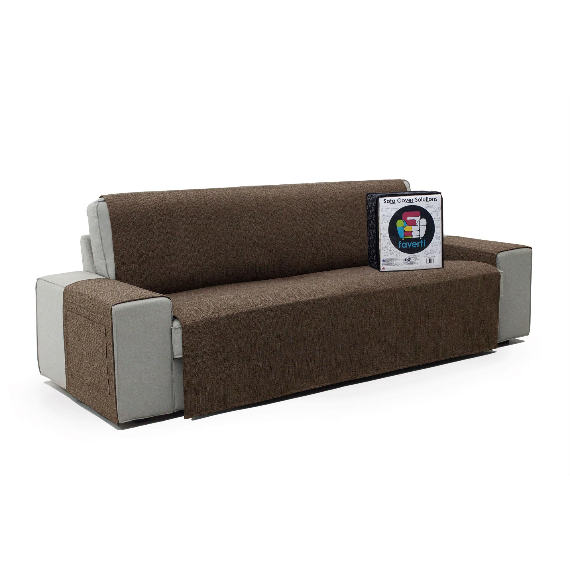 Sofa Cover 3 Seater 160 cm | Model DAIMUS | Super Cool and Resistant Protector for Pets, Made in Spain with Recycled Material | Suede Sofa Protector