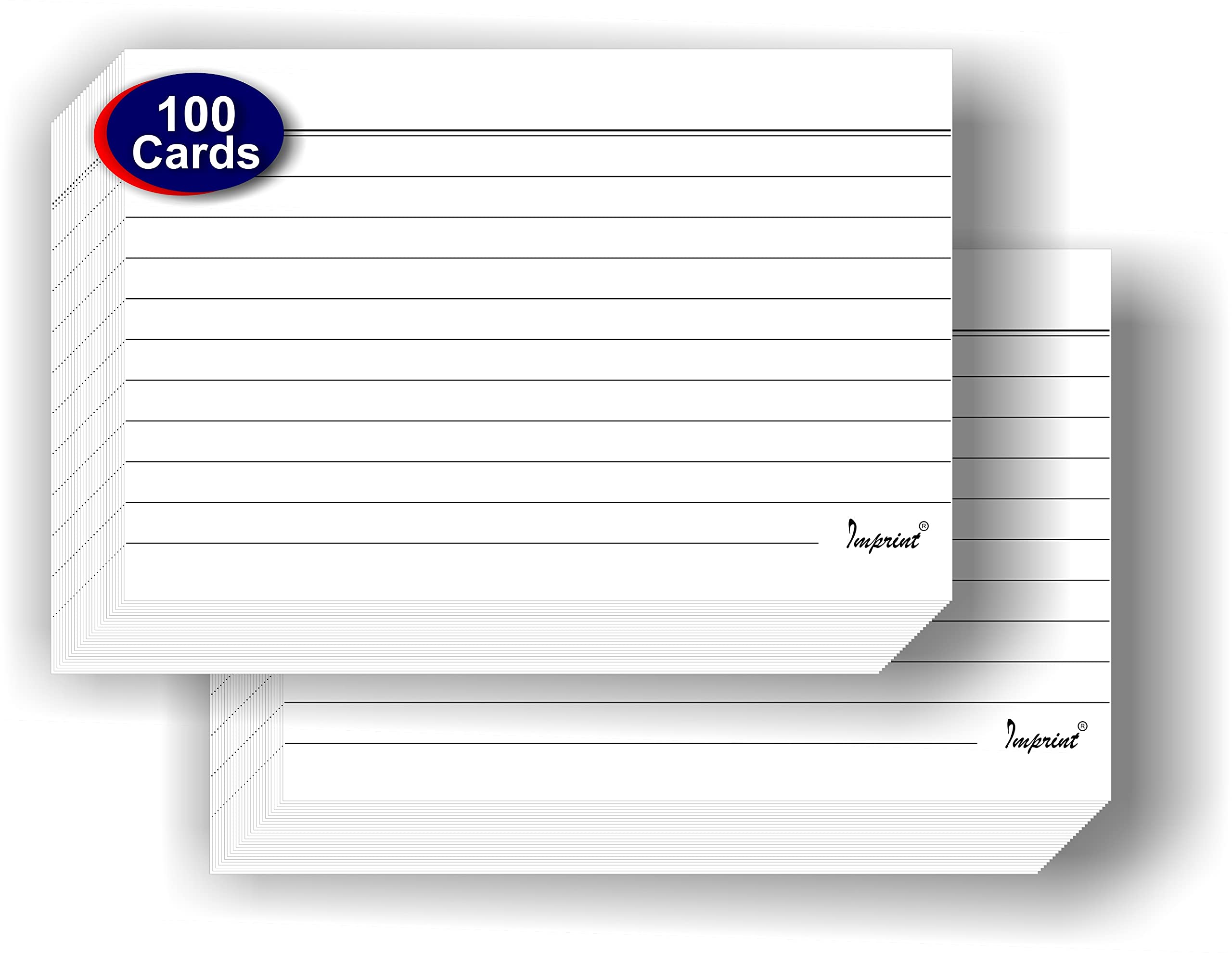 Blank Dry Erase Index Cards 4 inch by 6 inch (40), 4x6 Index Cards Blank