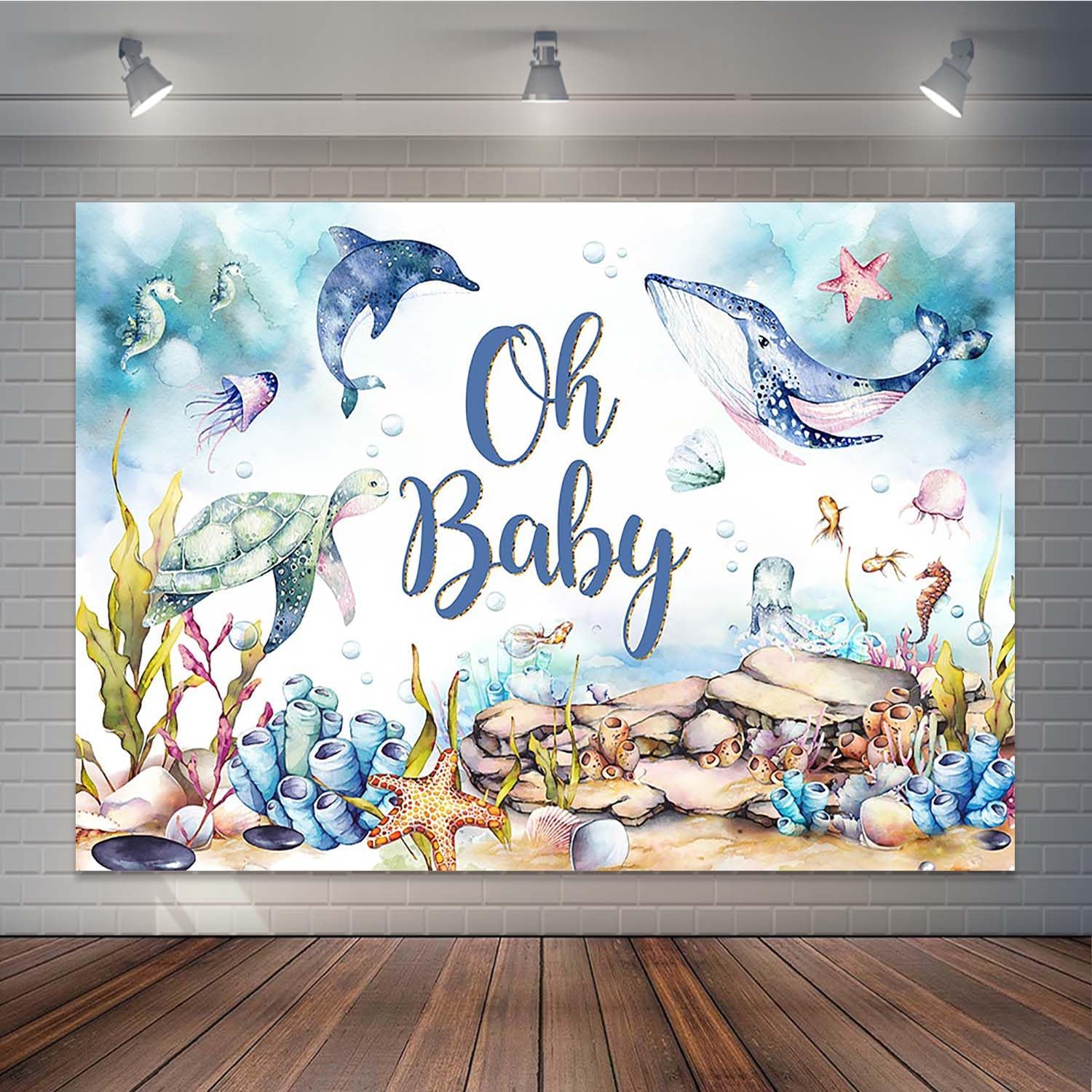 Under The Sea Backdrop Mermaid Ocean Photo Background Underwater Tropical Fish Coral Reef Birthday Baby Shower Party Decorations Photography Backdrop
