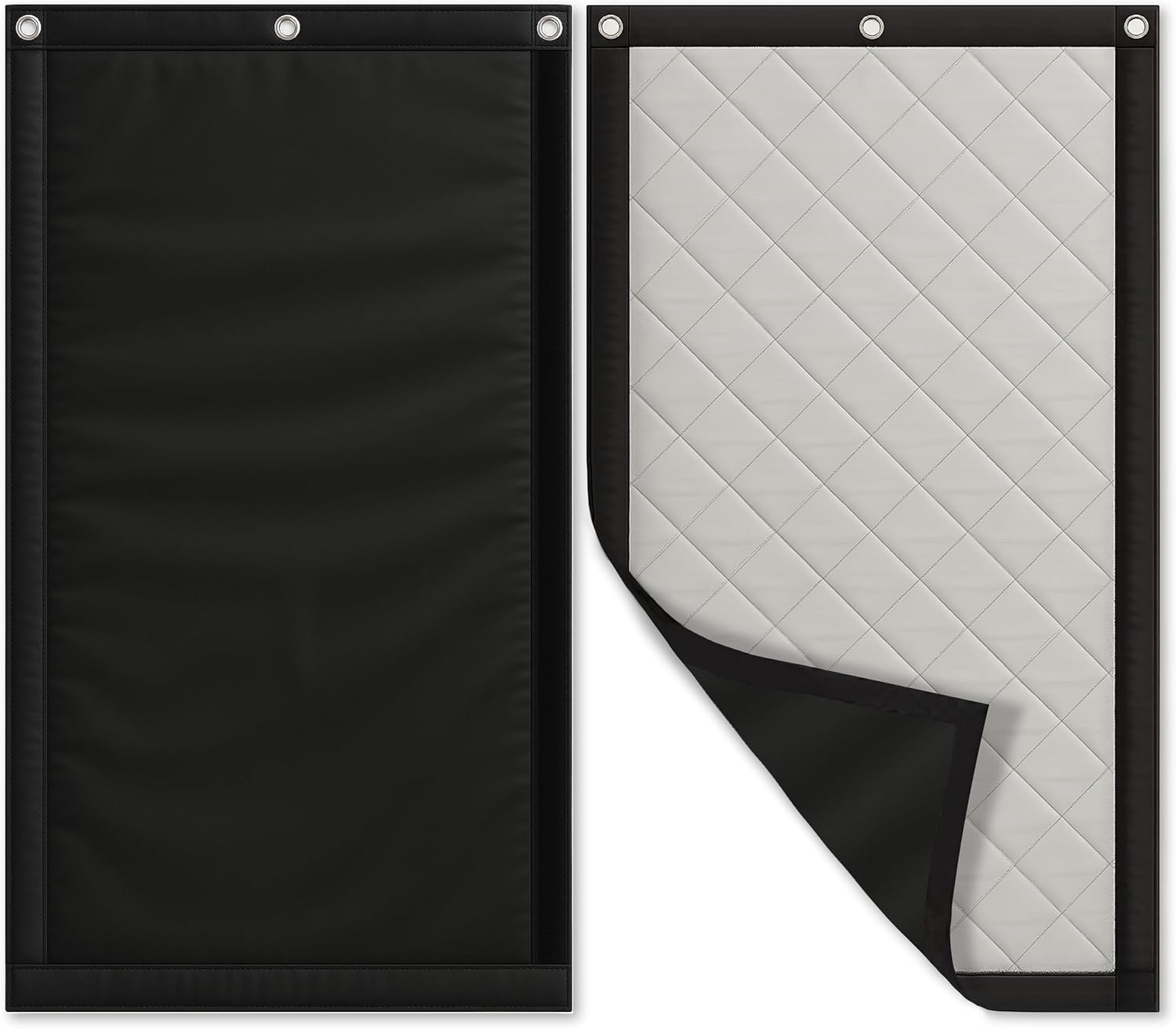 Soundproof Blanket 70" x 40" – Heavy-Duty Sound Dampening Curtain with Grommets, Wall Hooks – Waterproof Sound Absorbing Curtains for Studio, Home, Office – 1 Pack, Black 70 x 40 inches