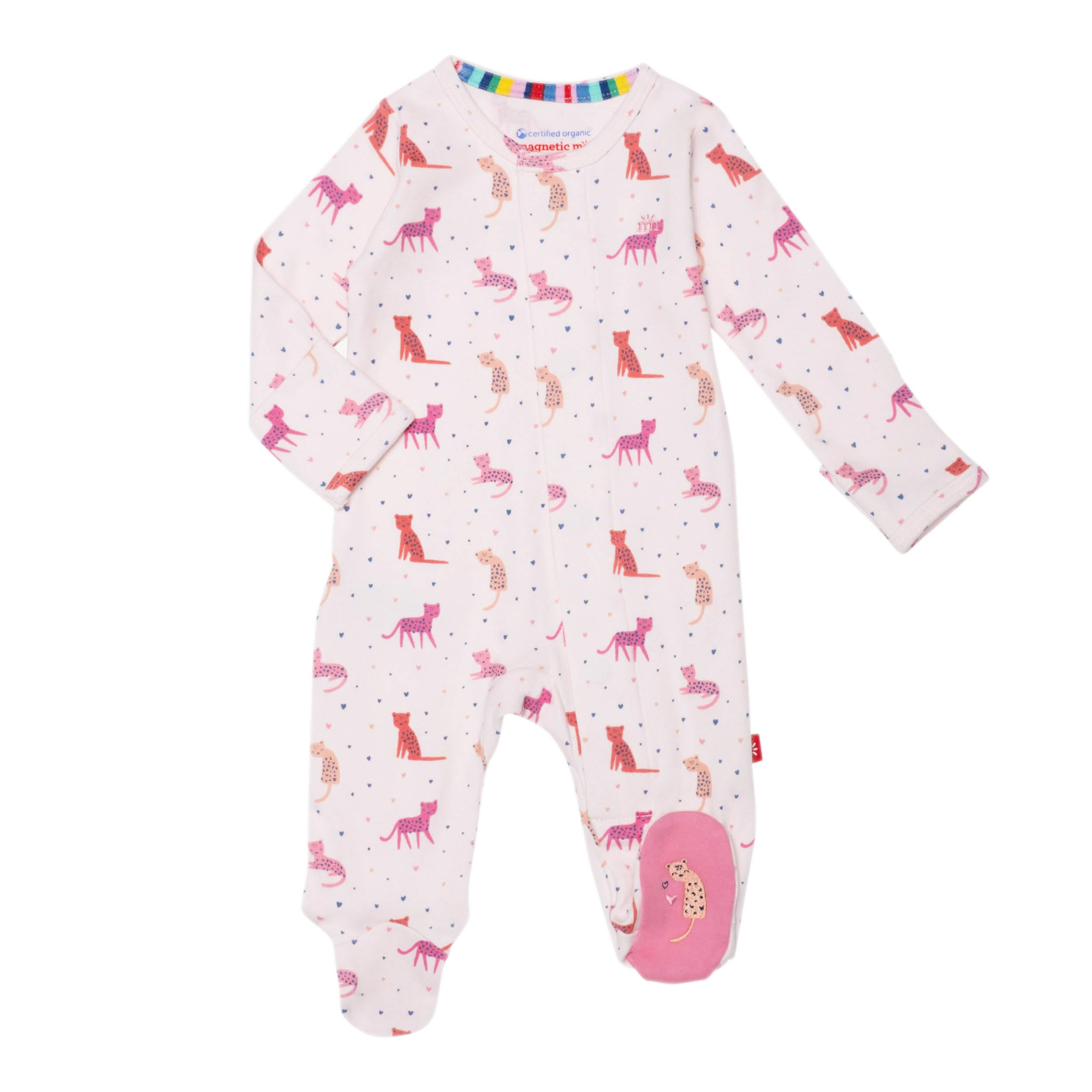 Magnetic Me 100% Organic Cotton Magnetic Baby Footie Pajamas | Super Soft Cotton Fabric | Available in PRE - 24M