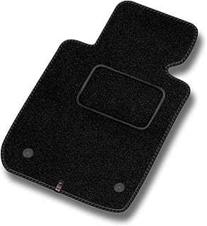 M MOTOS Velour Standard Driver Mat 1-Piece for Volkswagen Passat B7 2010-2015 - Standard, Woven, Black Driver's Side - Experience New Driving Comfort with a Velour Driver Mat Suitable for Ih