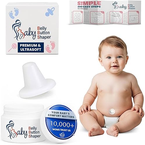Tapón patentado de alta calidad para el ombligo para bebé, tapón moldeador de ombligo de silicona ultra suave, reutilizable y tamaño perfecto para