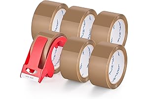 JARLINK Shipping Tape - Bulk Brown Packing Tape - Heavy Duty