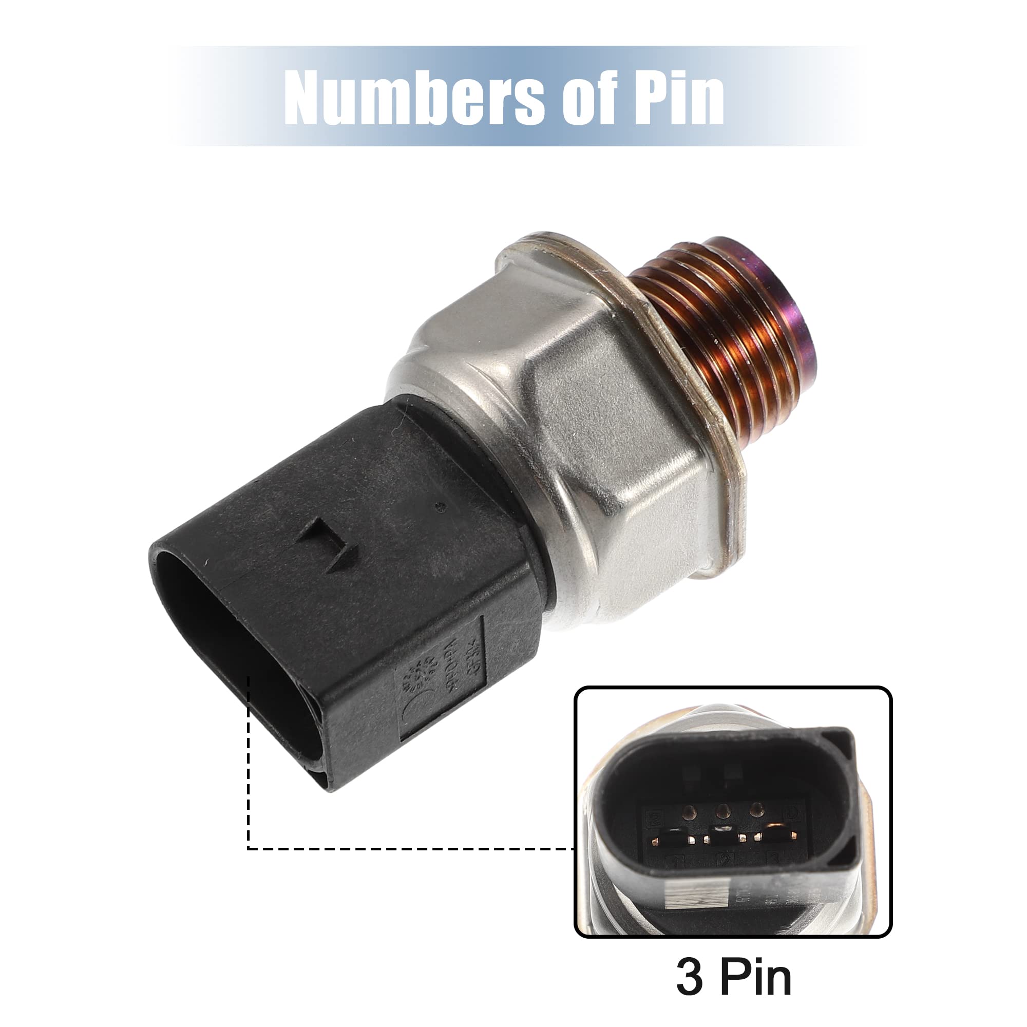 Capteur De Pression De Rampe Carburant Pour 1.6 TDI Et 2.0 TDI - Remplace La Référence 04L906054, Compatible Volkswagen Golf, Passat, Etc. - 10