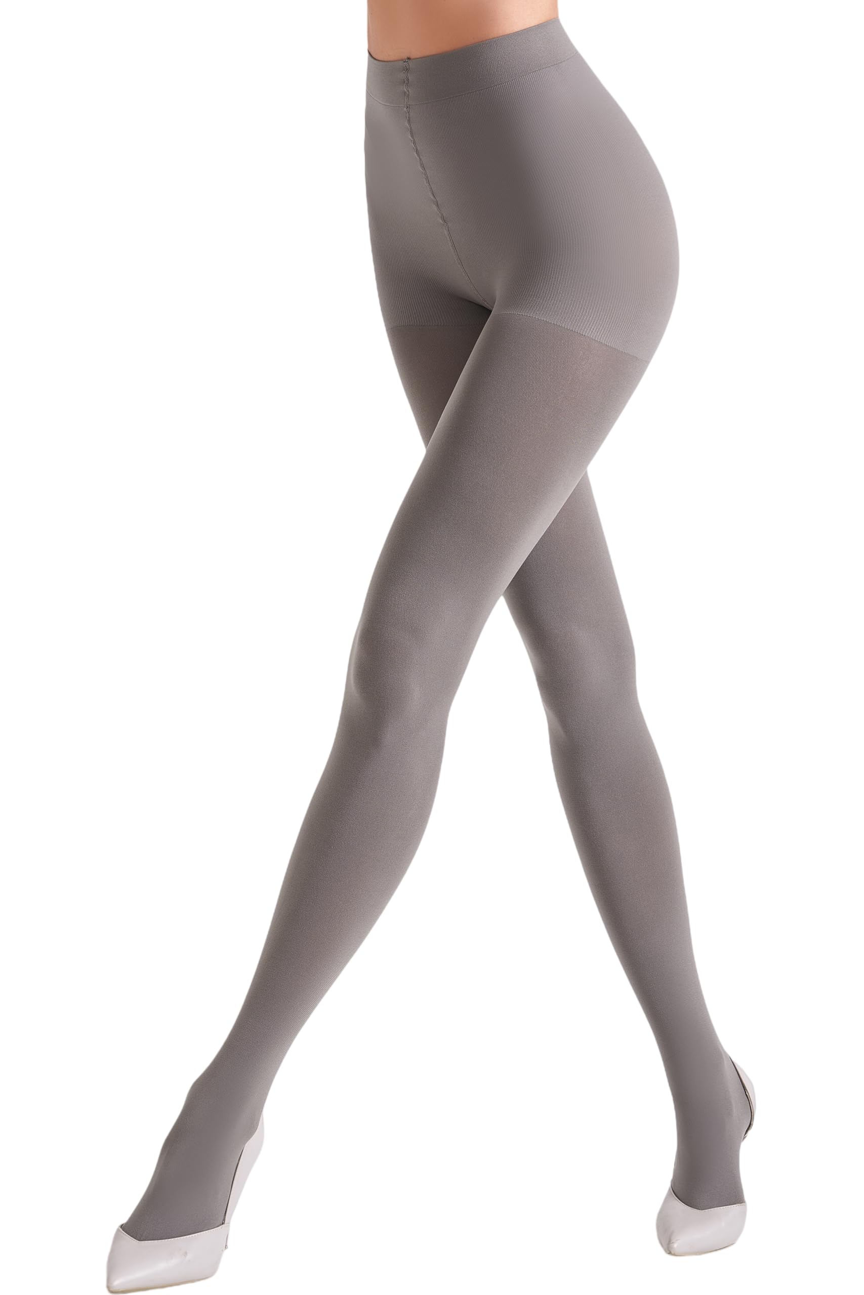 leg elegant Women's 80 Den Microfiber Soft Opaque Tights Pantyhose