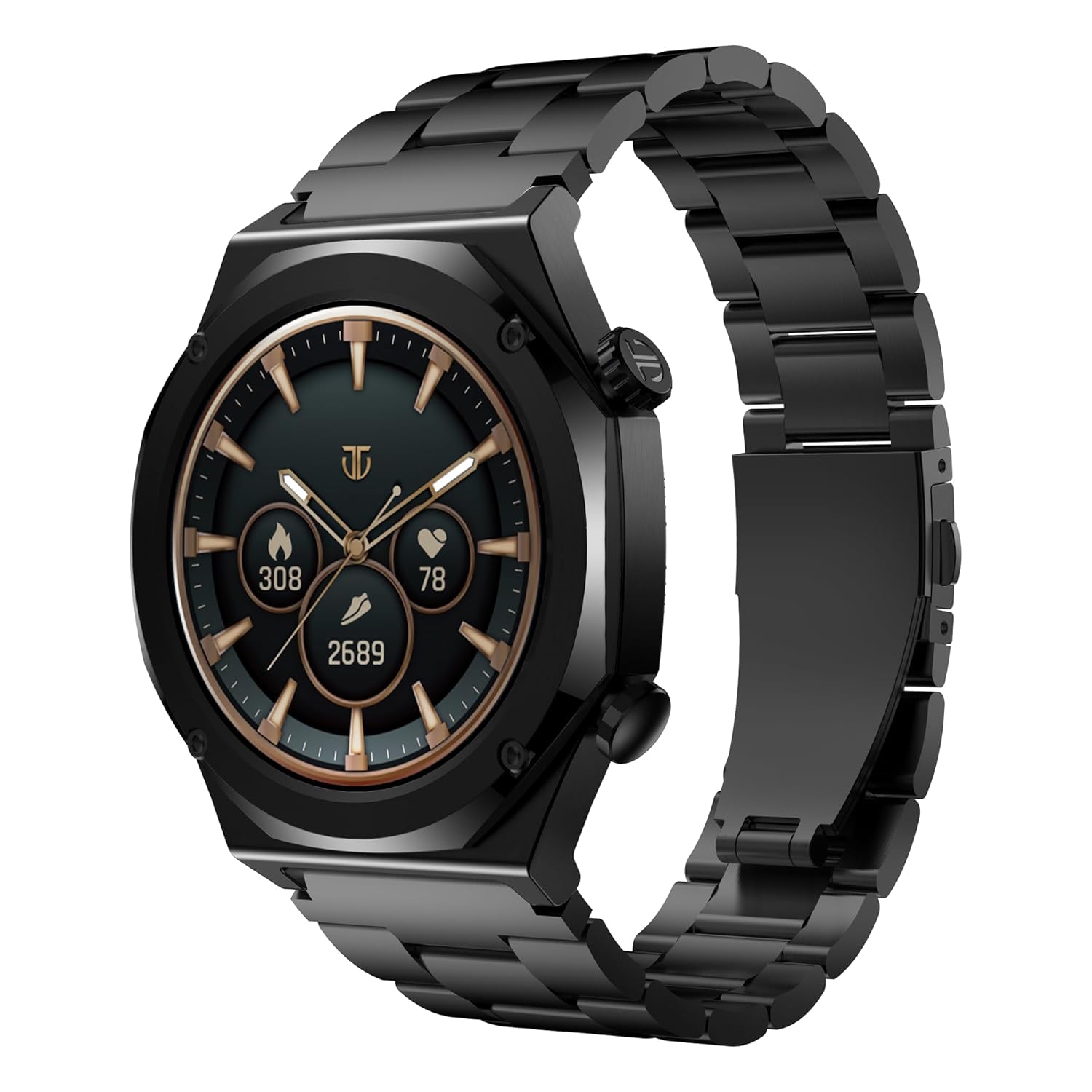 Titan Maestro 1.47″ Zero Lag AMOLED Smart Watch for Man with SS316L Stainless Steel, BT Calling, 60Hz Refresh Rate, Health Tracking,10 Days Battery,Water & Dust Resistant, Extra Silicon Strap (Black) Titan Maestro 1.47″ Zero Lag AMOLED Smart Watch for Man with SS316L Stainless Steel, BT Calling, 60Hz Refresh Rate, Health Tracking,10 Days Battery,Water & Dust Resistant, Extra Silicon Strap (Black)