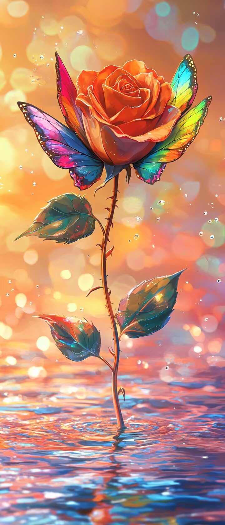 Malen Nach Zahlen 50x150cm Leinwand Schmetterling Malen Nach Zahlen Erwachsene mit Ohne Rahmen, DIY Kreativ Set für Erwachsene mit Pinseln und Acrylfarbe, Zimmer Deko Rose Landschaft Geschenk, P0M-629