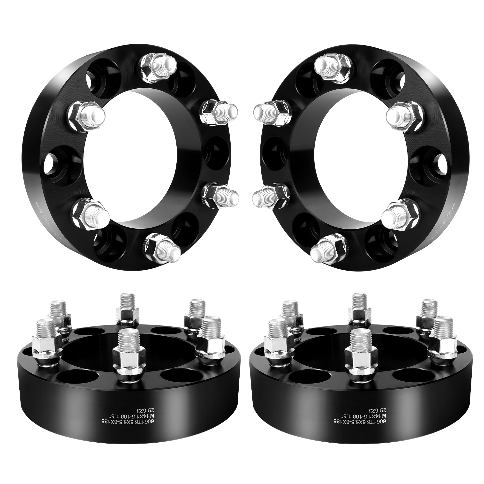 EOTH 6 x adapter koła 5,5 na 6 x 135, 1,5 cala 6 x 139,7 na 6 x 135, rdzeń środkowy 108 mm z trzpieniem M14 x 1,5