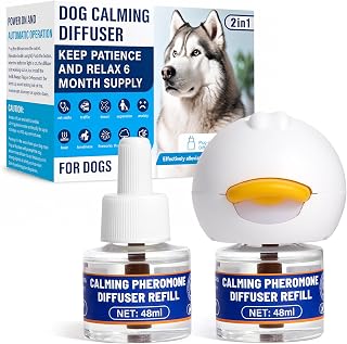 Dog Calming Pheromone Diffuser | Plug-in | 60-Day | 700 Sq Ft | Fragrance-Free | Continuous Home Comfort | For Fireworks, Alone Time, Travel & Routine Changes | All Breeds & Sizes