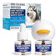 Dog Calming Pheromone Diffuser Kit – 6-in-1, 60-Day Supply | Drug-Free Relief for Separation Anxiety, Barking & Thunderstorms | 700 Sq Ft Coverage | Plug-In Refill Set