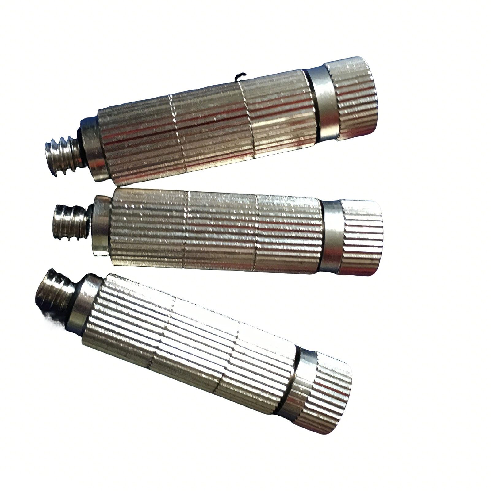 EZLUIYLDH Misters Nozzles, 50PCS Brass Misting NozzleThreaded Fogging Spray Head Spray Misting Nozzle for Outdoor Cooling System 5 Sections Orifice Dia 0.3mm
