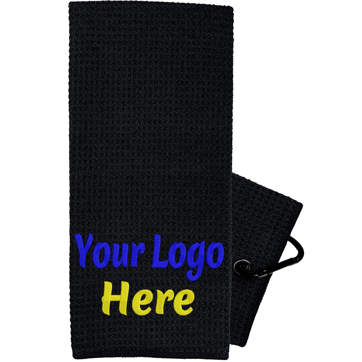 haoduanduan Personalized Golf Towel,Golf Gifts for Men,Embroidered Logo & Text 16”x 24” Microfiber Golf Towels for Golf Bags with Clip,Custom Golf Accessories for Men