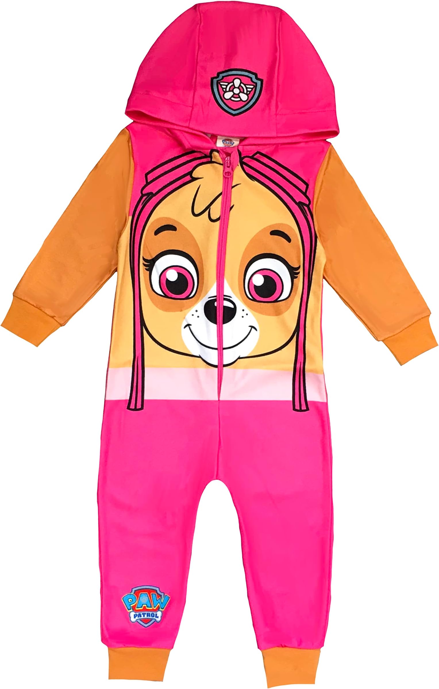 Paw Patrol Girls Skye Hooded Onesie, Pink, Age 18 Months - 6 Years