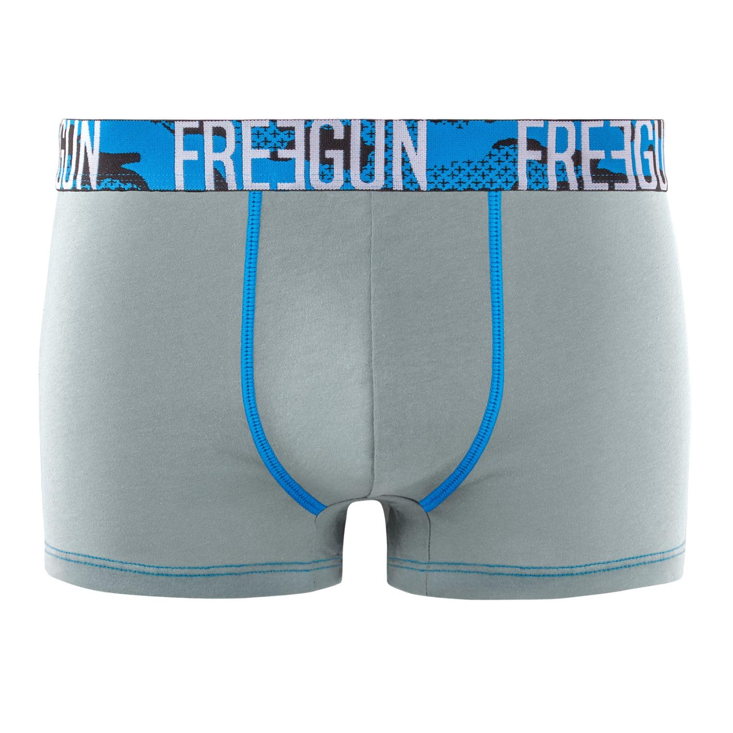 FREEGUN Boxer Homme Coton, Caleçon Homme, Hypoallergénique et Stretch (Lot de 4)