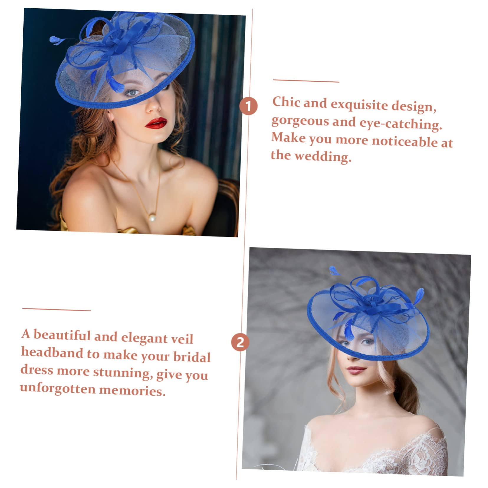 minkissy 2 tocados de malla floral para mujer, tocado floral para mujer, tocado de decoración floral, sombrero de velo, diadema de fiesta de té, clip para el cabello, sombrero de malla, velo diadema