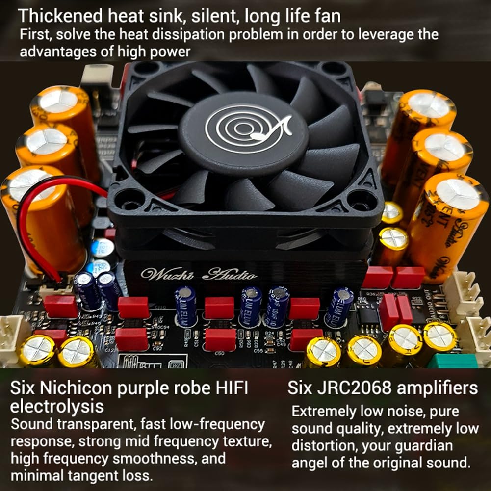 AS21P Amplificateur de Puissance Numérique Stéréo 2X3000W + 600W Module de Subwoofer Bluetooth