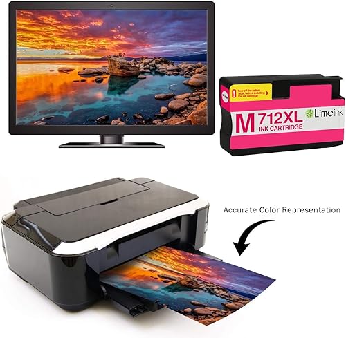 Miniatura 3 de Limeink Cartuchos de tinta compatibles de repuesto para cartuchos de tinta HP 712 712XL para HP para impresoras DesignJet T650 T630 T230 T210 Studio