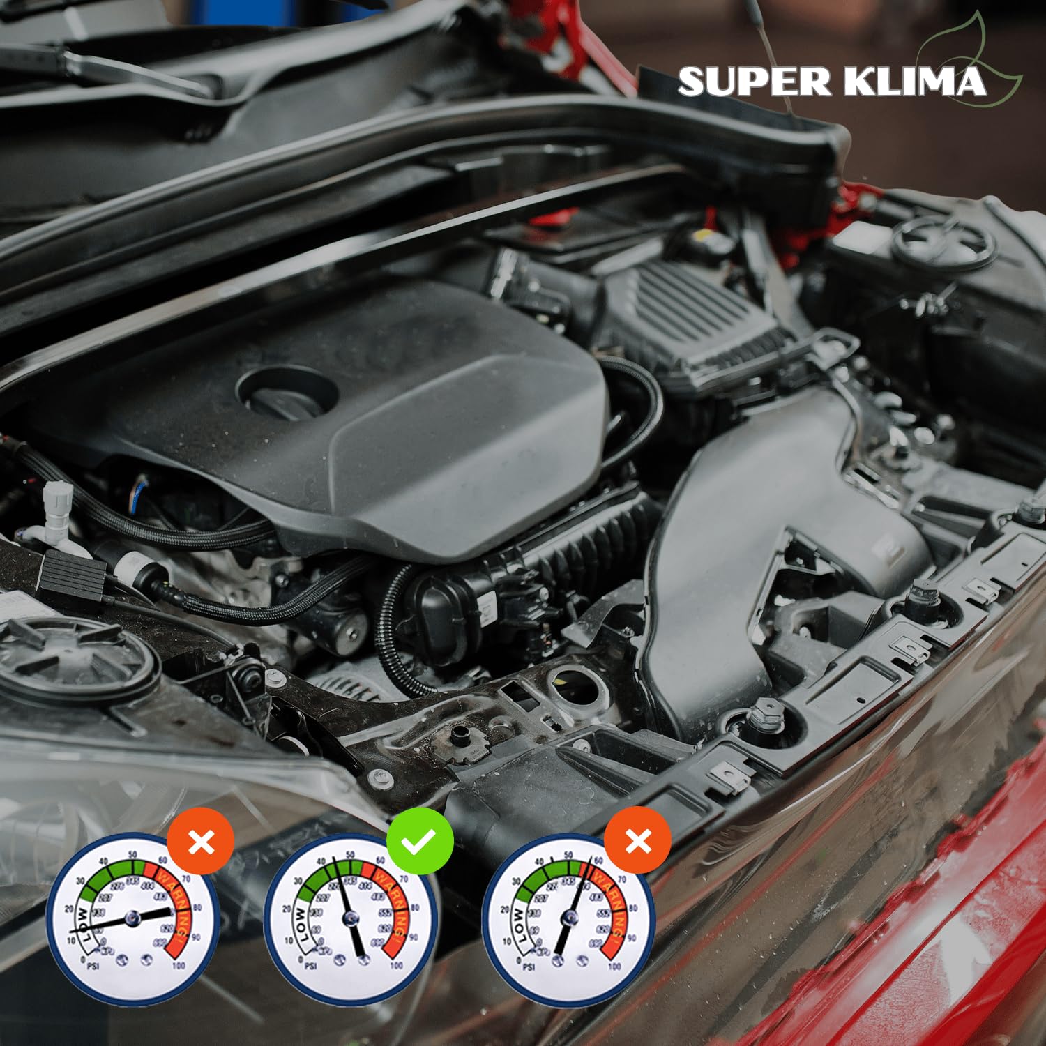 Mega pack kit aire acondicionado coche R1234yf con adaptador manómetros aire acondicionado