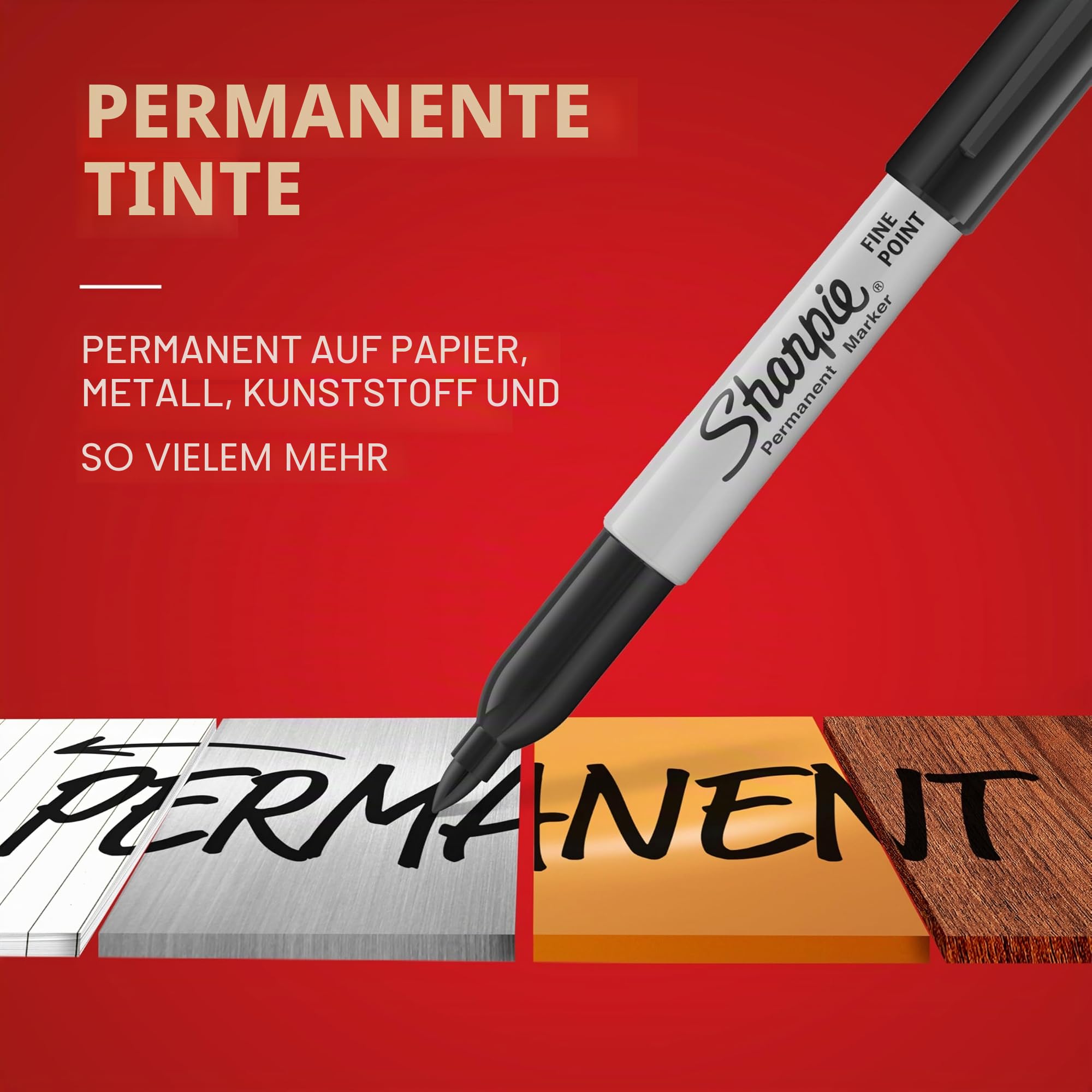 Sharpie Permanent-Marker, feine Spitze, Schwarz, 12 Stück Stock 24 Stück verschiedene Farben