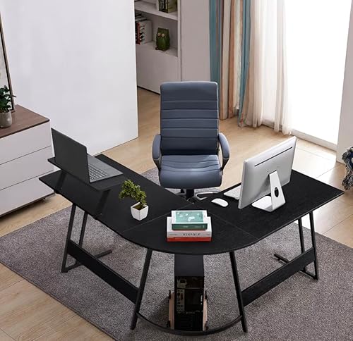 Miniatura 3 de Escritorio esquinero en forma de L para computadora para espacios pequeños oficina en casa estudiante estudio dormitorio trabajo mesa de escritura