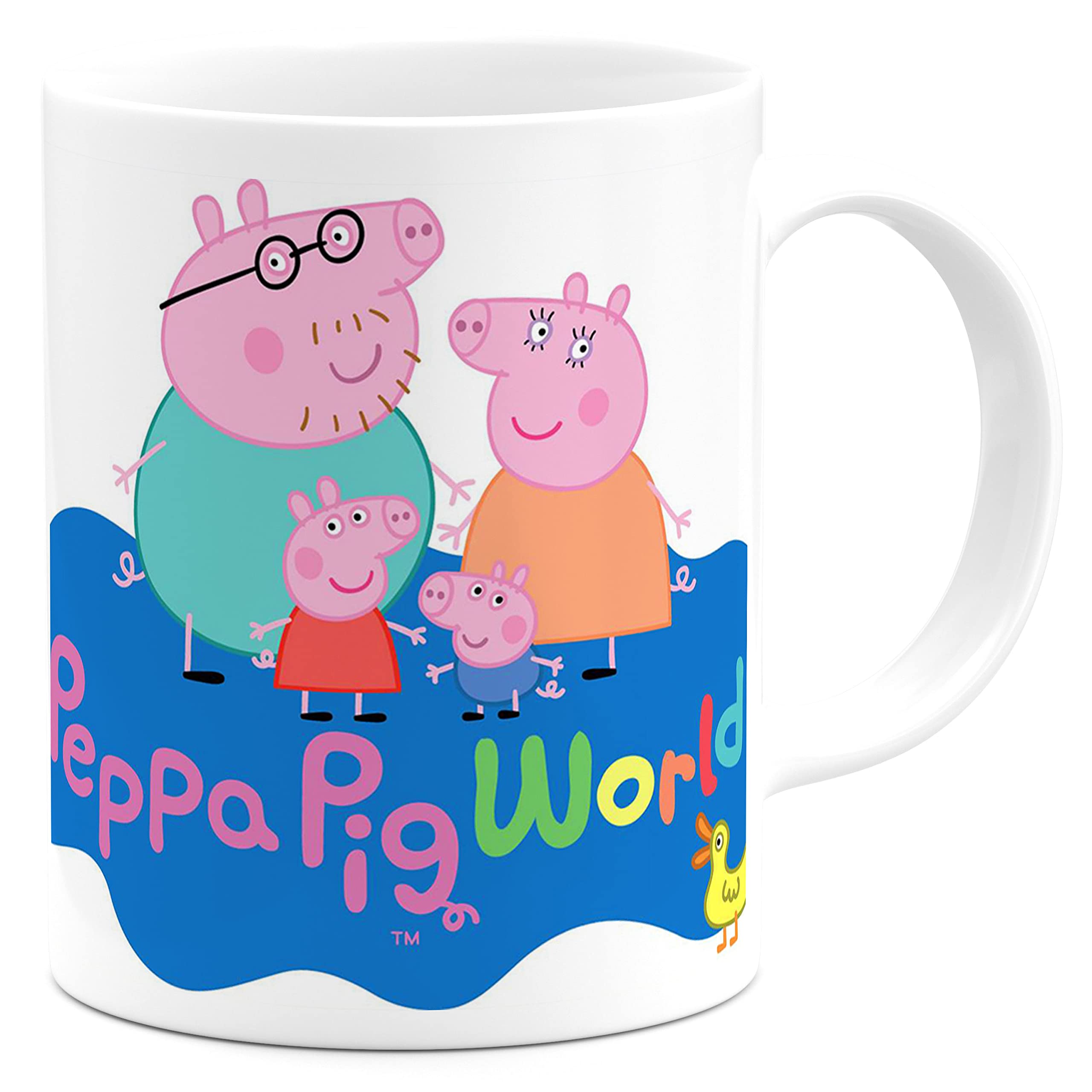 PrintingZone Peppa Pig Hd Printed Gift for Kids Happy Birthday Microwave Safe White Ceramic Coffee Mug (350 ml) (PM-8