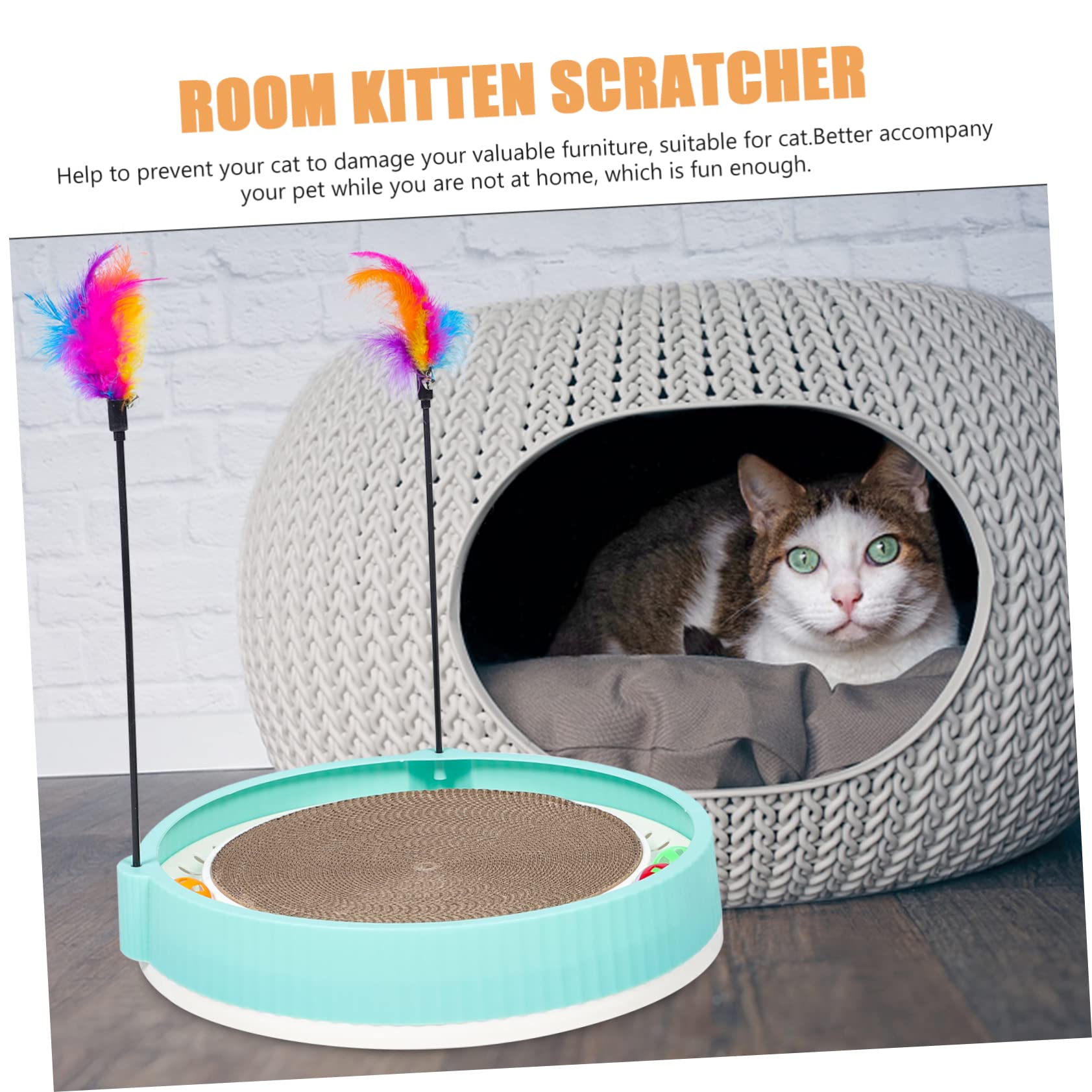 INOOMP Tablero Rascador Doméstico Artículos Suelo Rascador Reutilizable para Gatitos