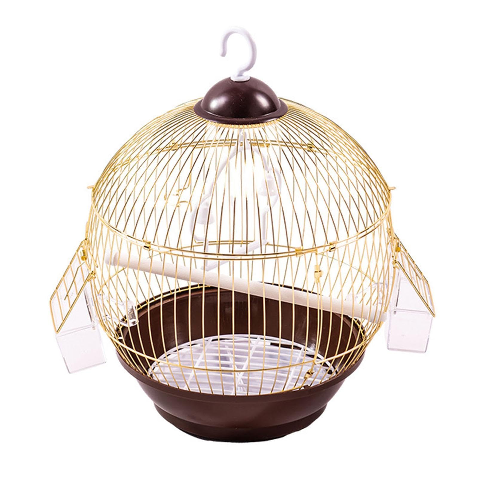 Standkäfig Vogelkäfig Hängekäfig Papagei Vogelkäfig für Finken Kleinvögel, Gold