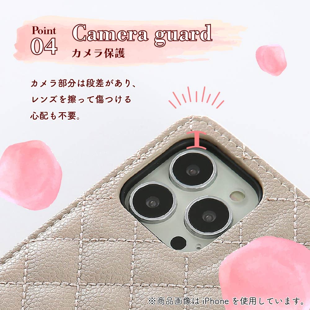 Amazon.co.jp: HanaRo iPhone13 用 ケース スマホケース キルティング