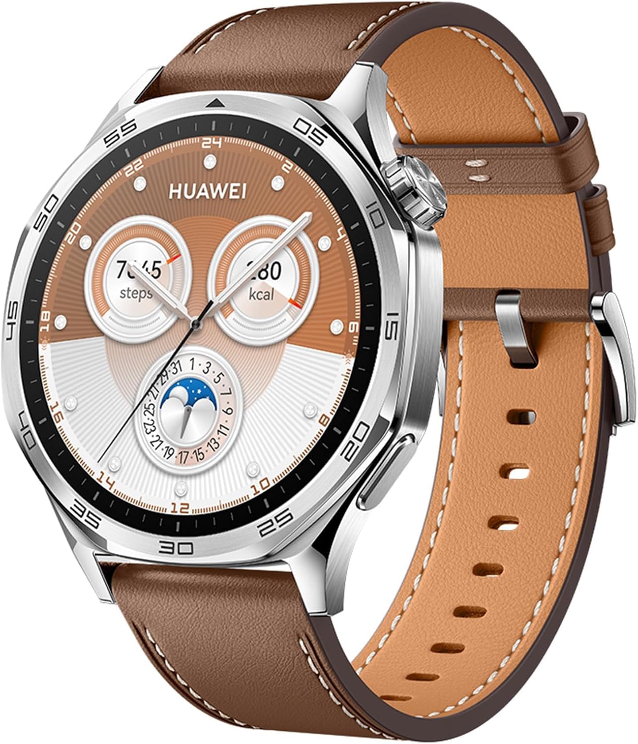 HUAWEI WATCH GT 5 46mm Smartwatch, Design Elegante, Nuova Modalità Corsa e Ciclismo, Monitoraggio della Salute, 14 Giorni di Durata della Batteria, iOS e Android, Marrone