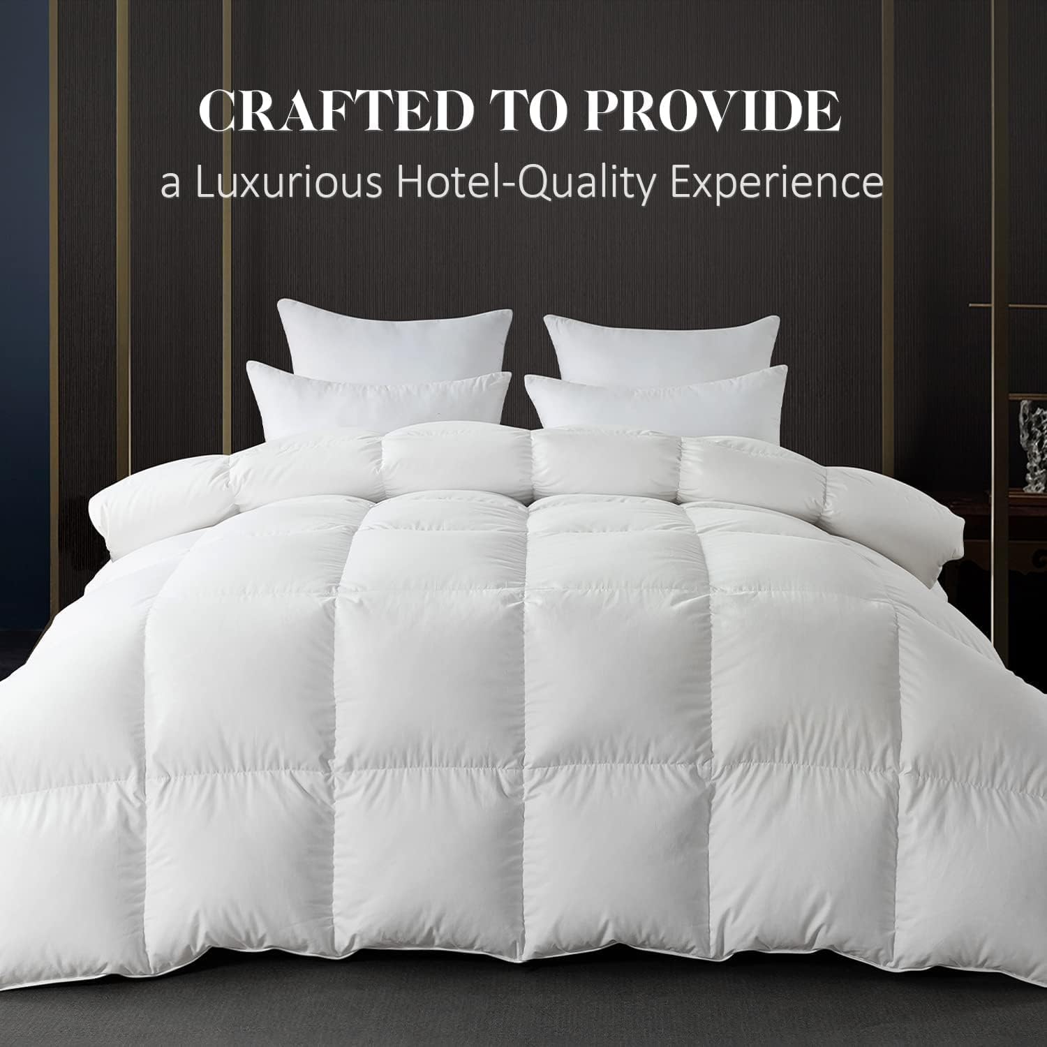 EDMUND - Winter Blanket 400 GSM Microfiber Duvet Reversible Comforter for Single Bed (60"x90") Comforter (90" x 60") Inches - 400 GSM Comforter | Black & Ash Grey 4