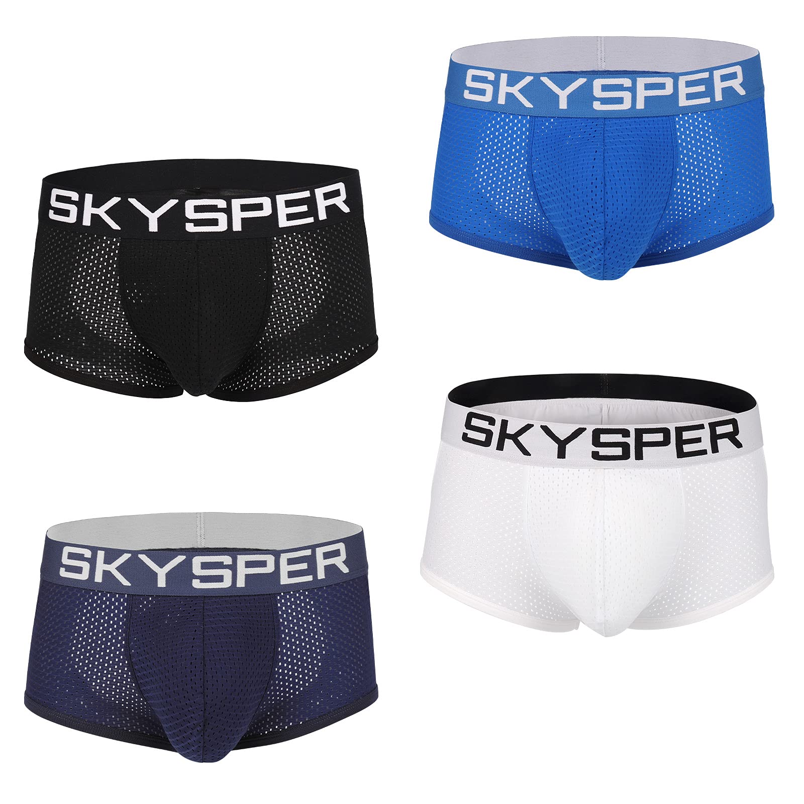 SKYSPER Men's Jockstrap Breathable Mesh 2pcs 3pcs 4pcs Jock Strap Male Underwear, Athletic Supporters for Men