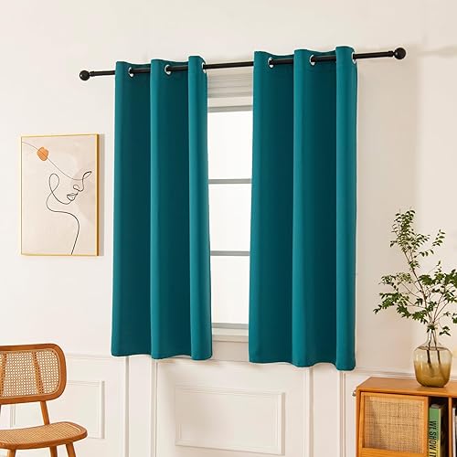 Miniatura 82 de Pickluc Cortina opaca con ojales para dormitorio, cortinas de bloqueo de luz, aislamiento térmico, reducción de ruido, 42 pulgadas de ancho x 84