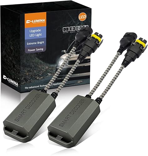 D-Lumina H11 H8 H9 LED Canbus Decodificador Anti-parpadeo, Bombillas LED Resistor Eliminador de Errores Decodificador Decodificador, Cancelador de
